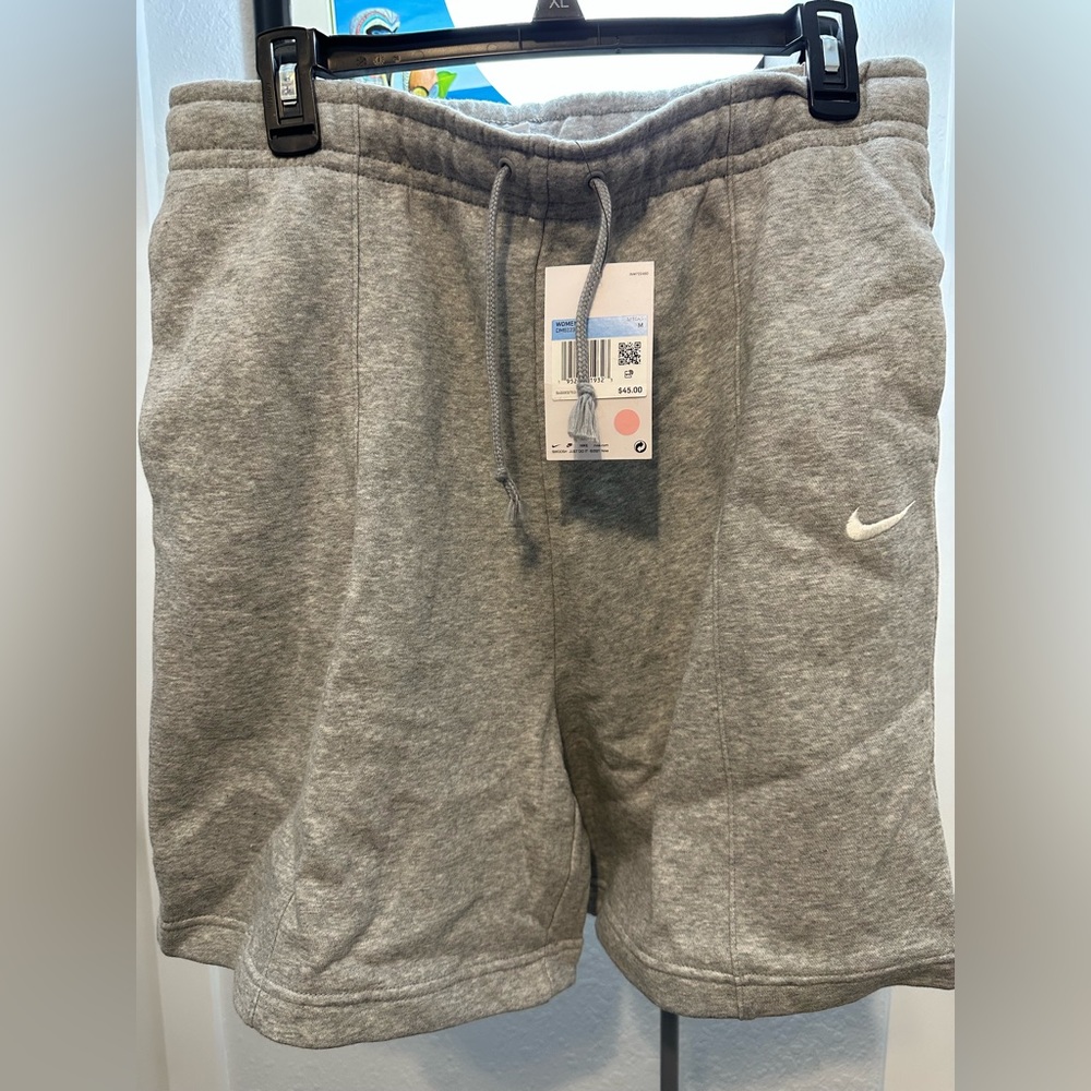 Grey loose fit high rise Nike shorts